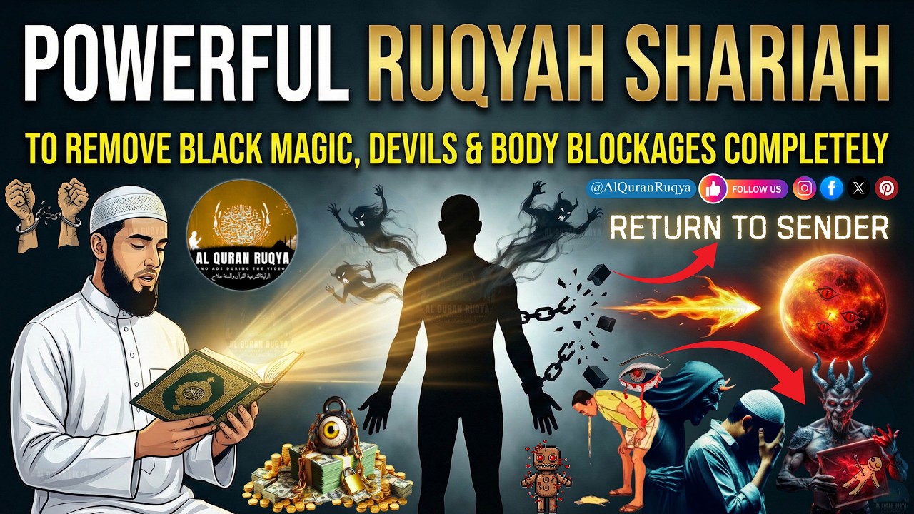 Powerful Ruqyah Shariah to Remove Black Magic, Devils & Body Blockages Completely - Return to Sender
