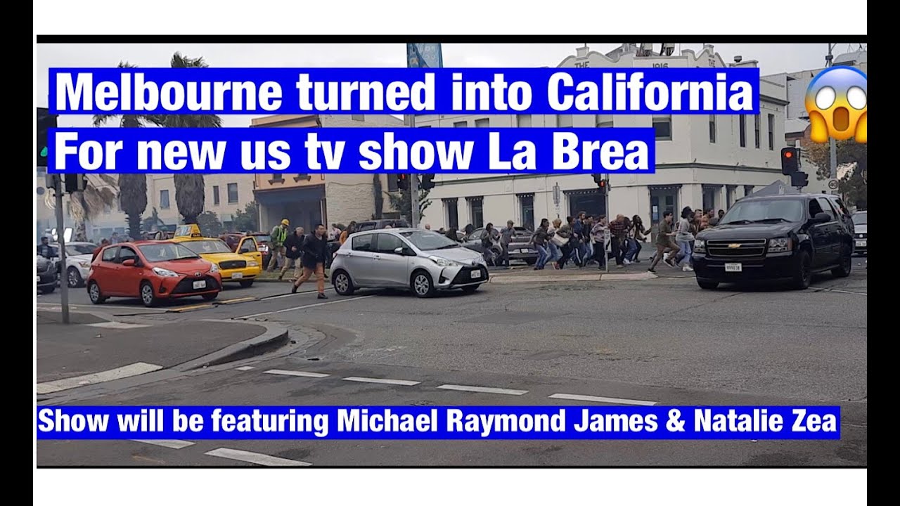 Behind the scenes of us tv show La brea sinkhole filmed in port Melbourne Ft Michael Raymond james