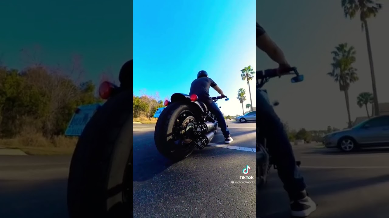 Gatling Gun Exhaust Harley Davidson In The Wild🌅🛣🔥⛽️🔥💪