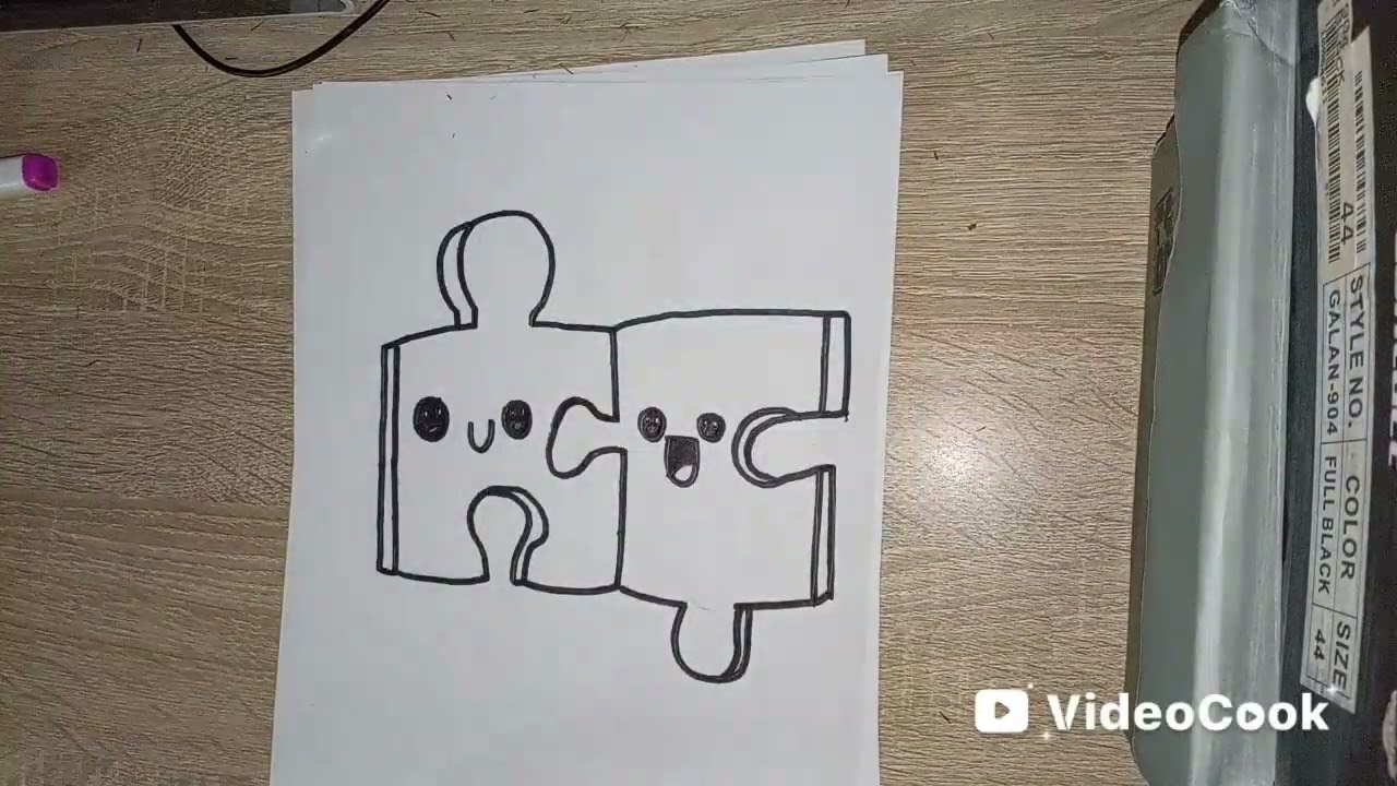 Para el día de hoy escogí dibujar unos puzzles mejores amigos 