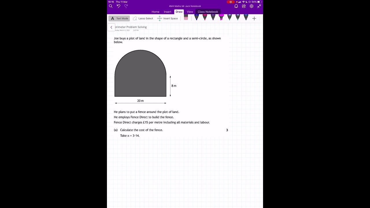 N5 Apps - Perimeter Problems Example