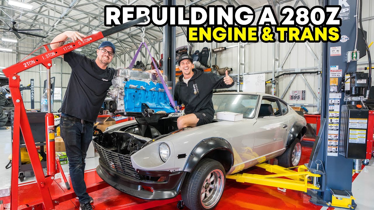 REBUILDING AN ABANDONED DATSUN 280z | BUILT ENGINE INSTALL Ep. 1