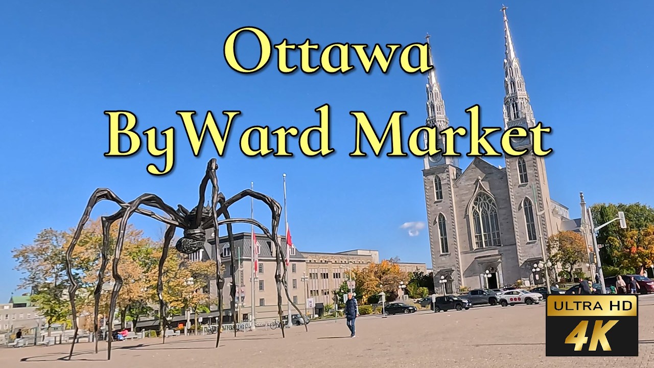 🇨🇦 ByWard Market, Ottawa - beautiful autumn walking tour in 4K 60fps