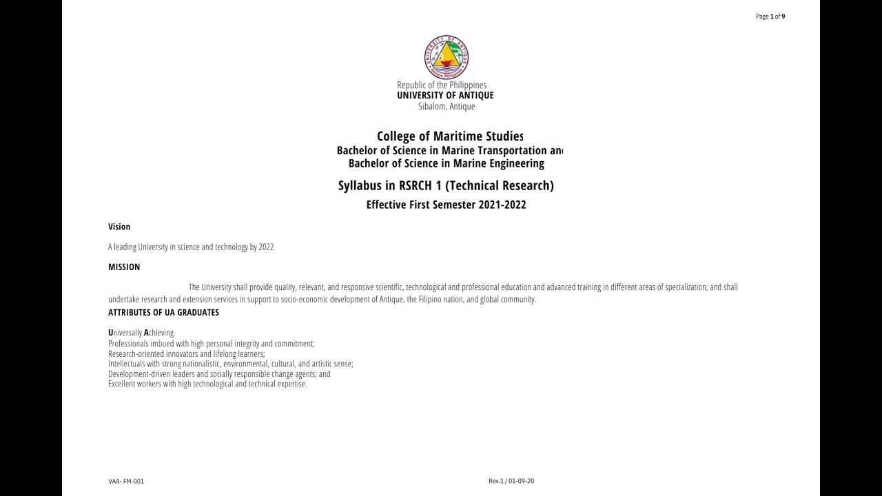 Class Orientation Part 1 - Technical Research for Maritime Students