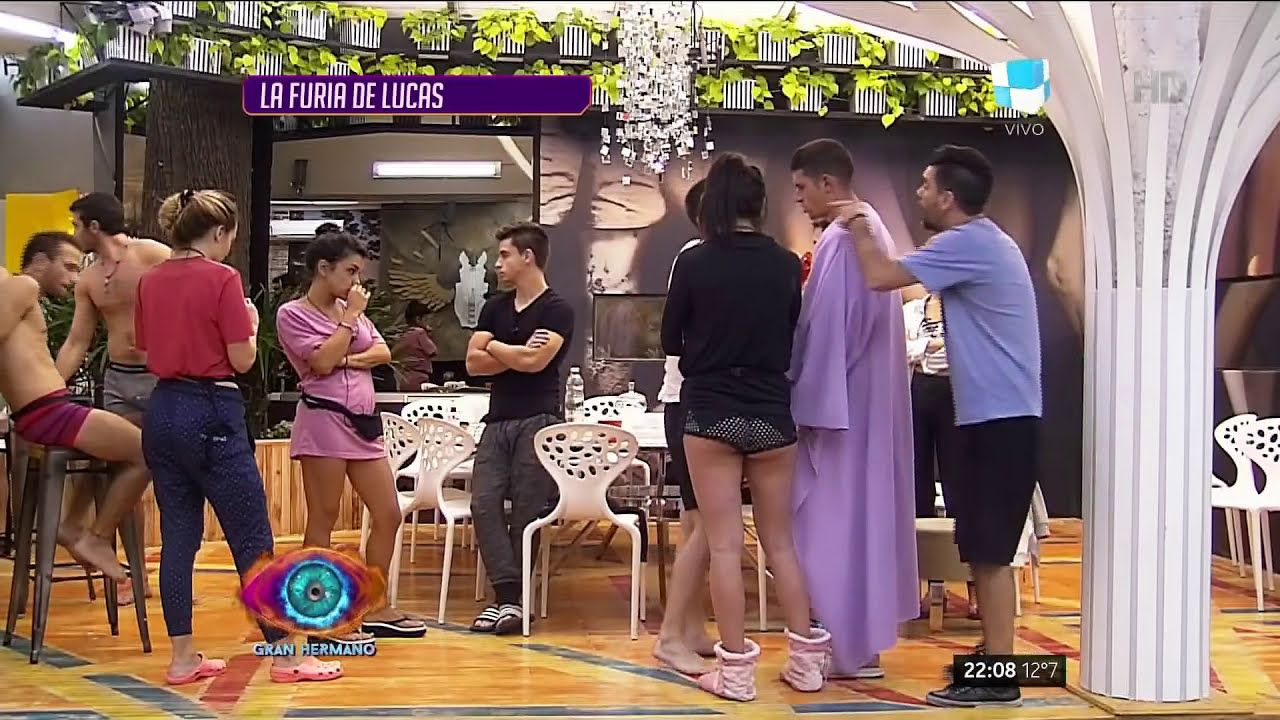 La furia de Lucas: empujones, patadas y vidrios rotos | GRAN HERMANO 2016