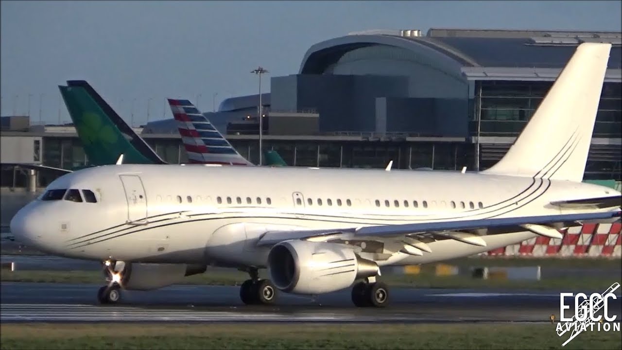 Acropolis Aviation A319-100CJ Take Off at Dublin Airport
