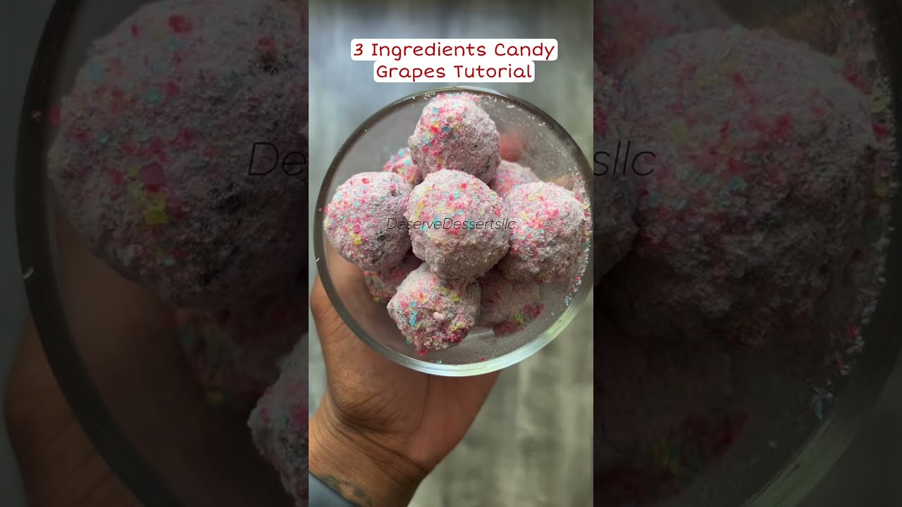 3 Ingredients Soft Candy Grapes Tutorial & Recipe! #youtube #howto  #viral #tutorial #how #candy