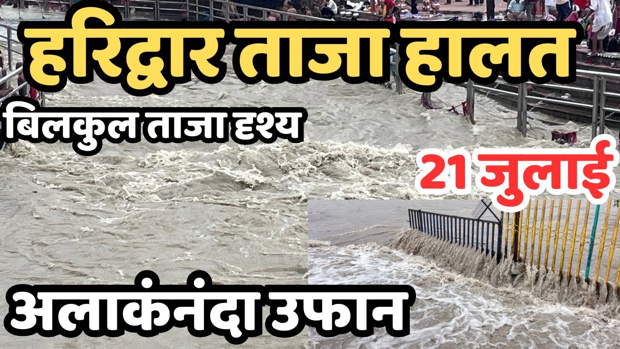 हरिद्वार :ताजा हालत | गंगा रौद्र रूप || Haridwar live | Kawad Yatra haridwar | haridwar flood?