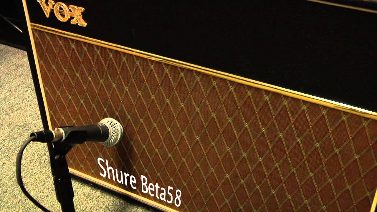 Amp Mic Comparison (Shure SM57, Shure SM58, Shure Beta58, Electro-Voice N/D767a on Vox AC30)