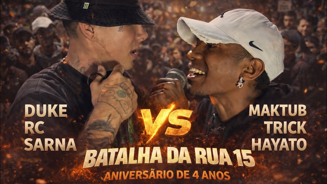 DUKE, RC E SARNA X MAKTUB, TRICK E HAYATO | 1ª FASE BATALHA DA RUA 15 | EDIÇÃO KING OF FIGHT 