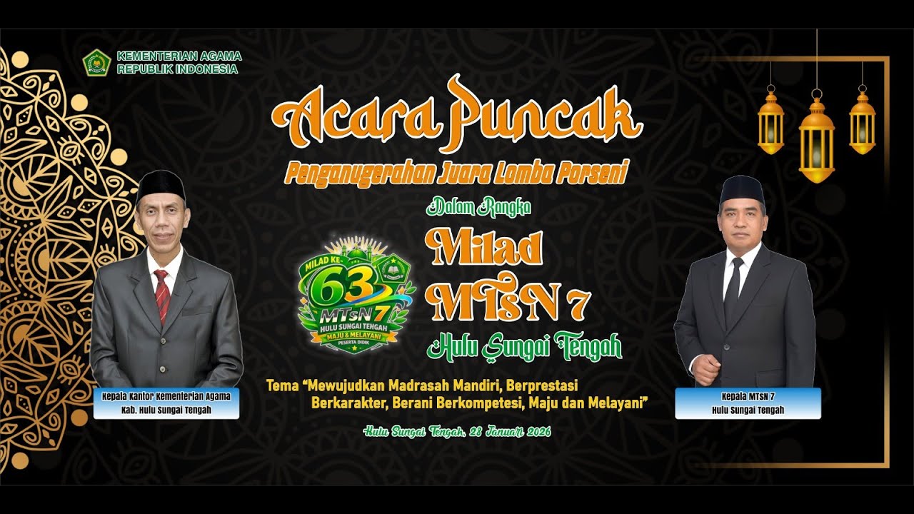 Puncak milad ke 63 MTsN 7 HST