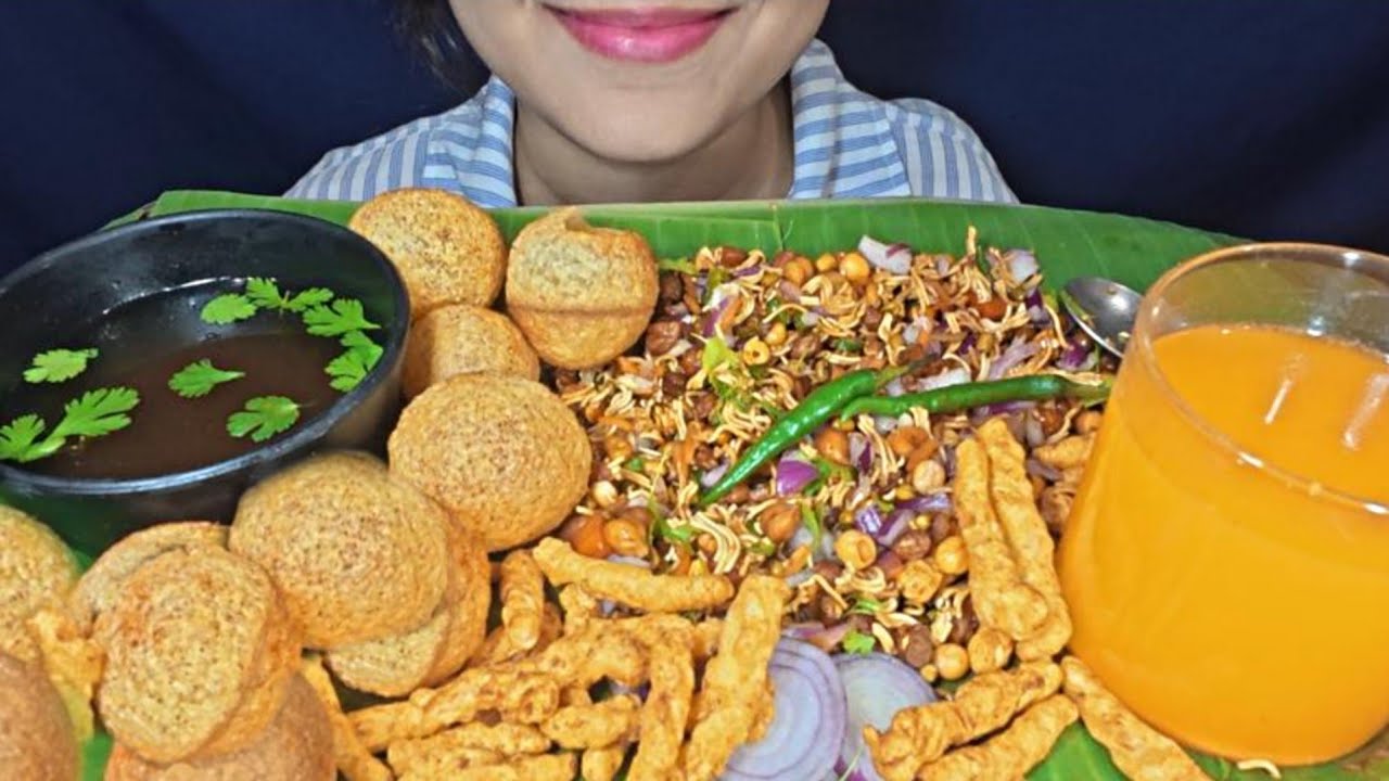 Eating Spicy Chatpate With Panipuri, Kurkure *MUKBANG