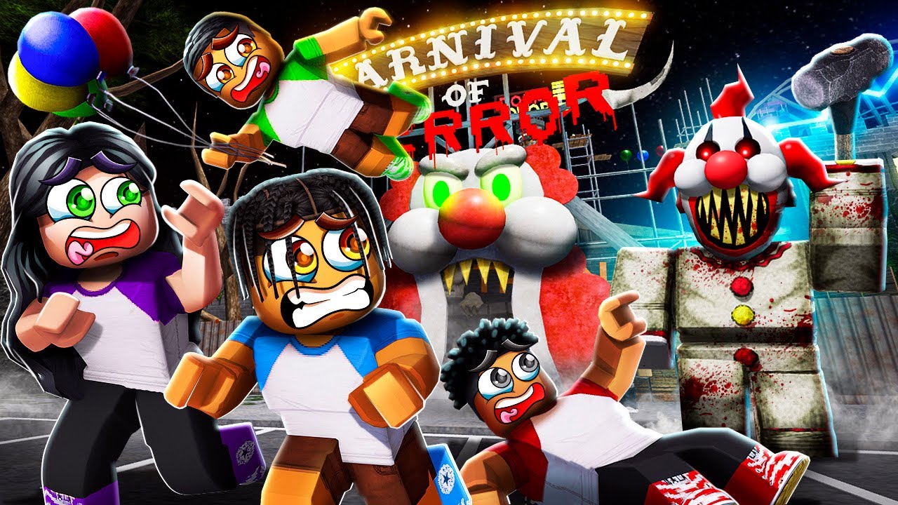4 ИГРОКА ROBLOX: ПОБЕГ ИЗ КАРНАВАЛА УЖАСОВ | Клуб семьи Принс