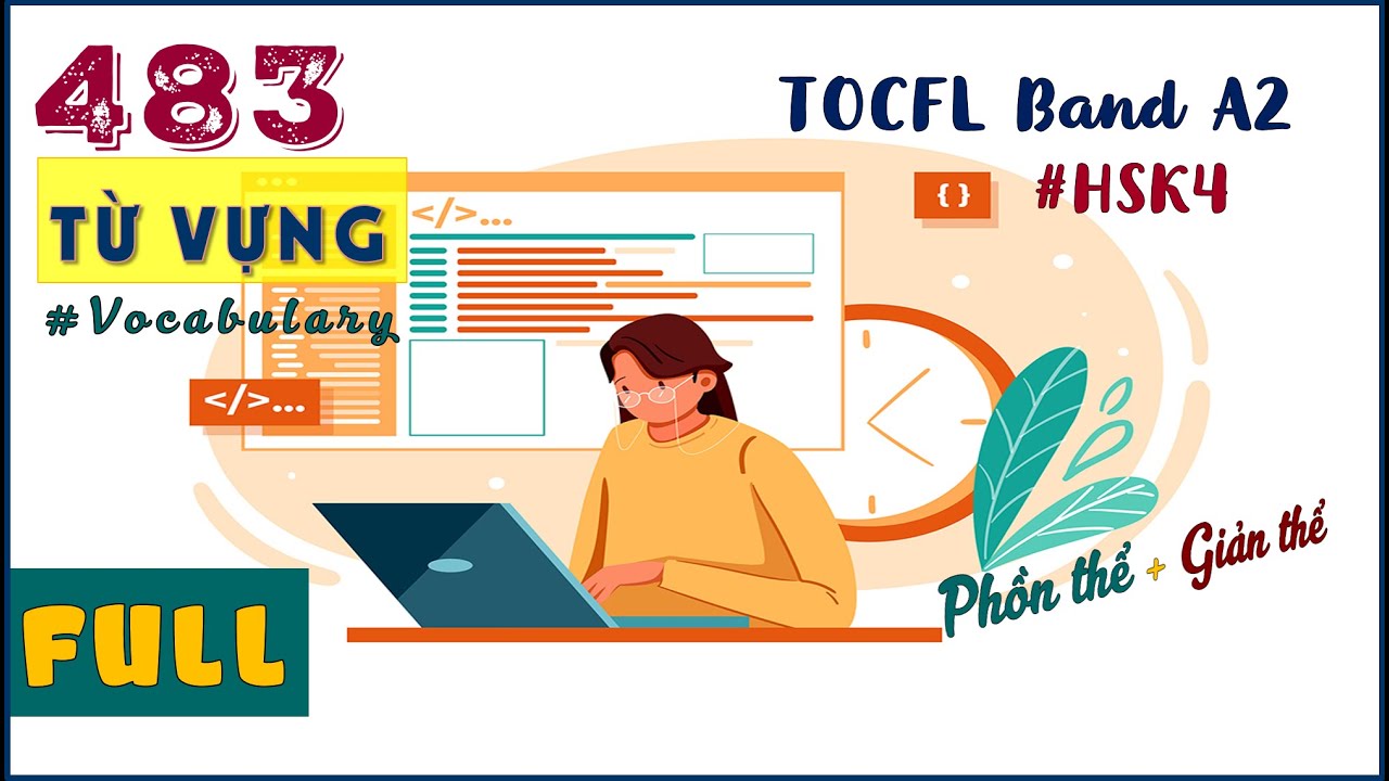 Trọn bộ Từ vựng TOCFL Band A2 HSK4/ TOCFL Vocabulary Band A2 HSK4 (giản thể + phồn thể)