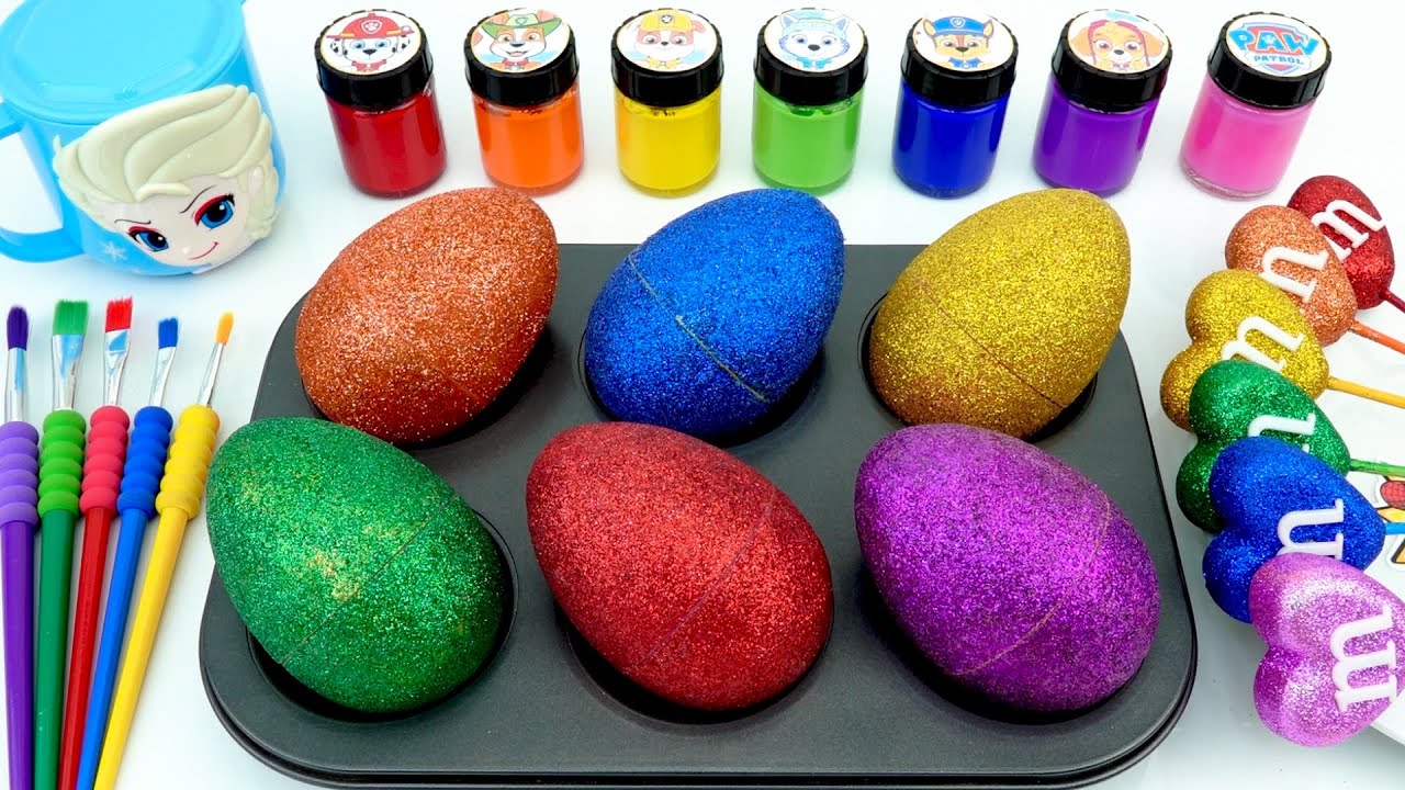 Satisfying Video l DIY How To Make 6 Glitter Eggs SPRUNKI Labubu Candy Lollipops Paint Color ASMR