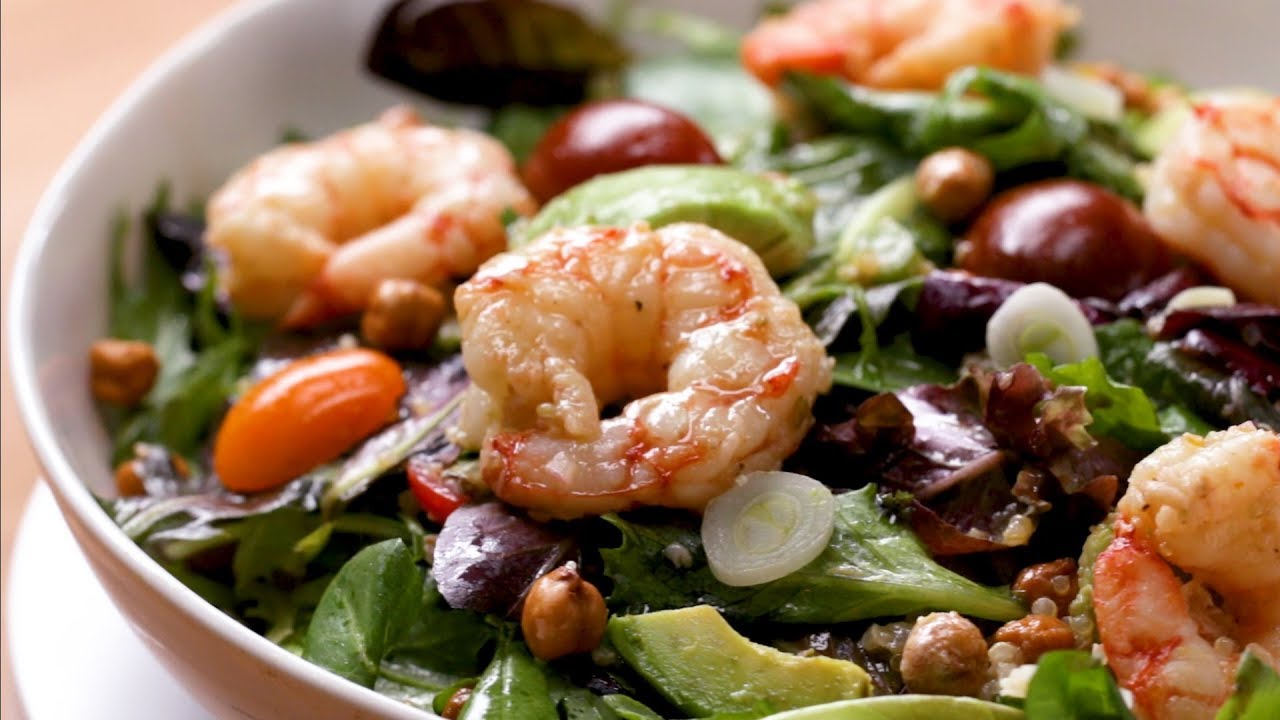 How To Make a Seared Shrimp and Avocado Salad Recipe &bull; Tasty