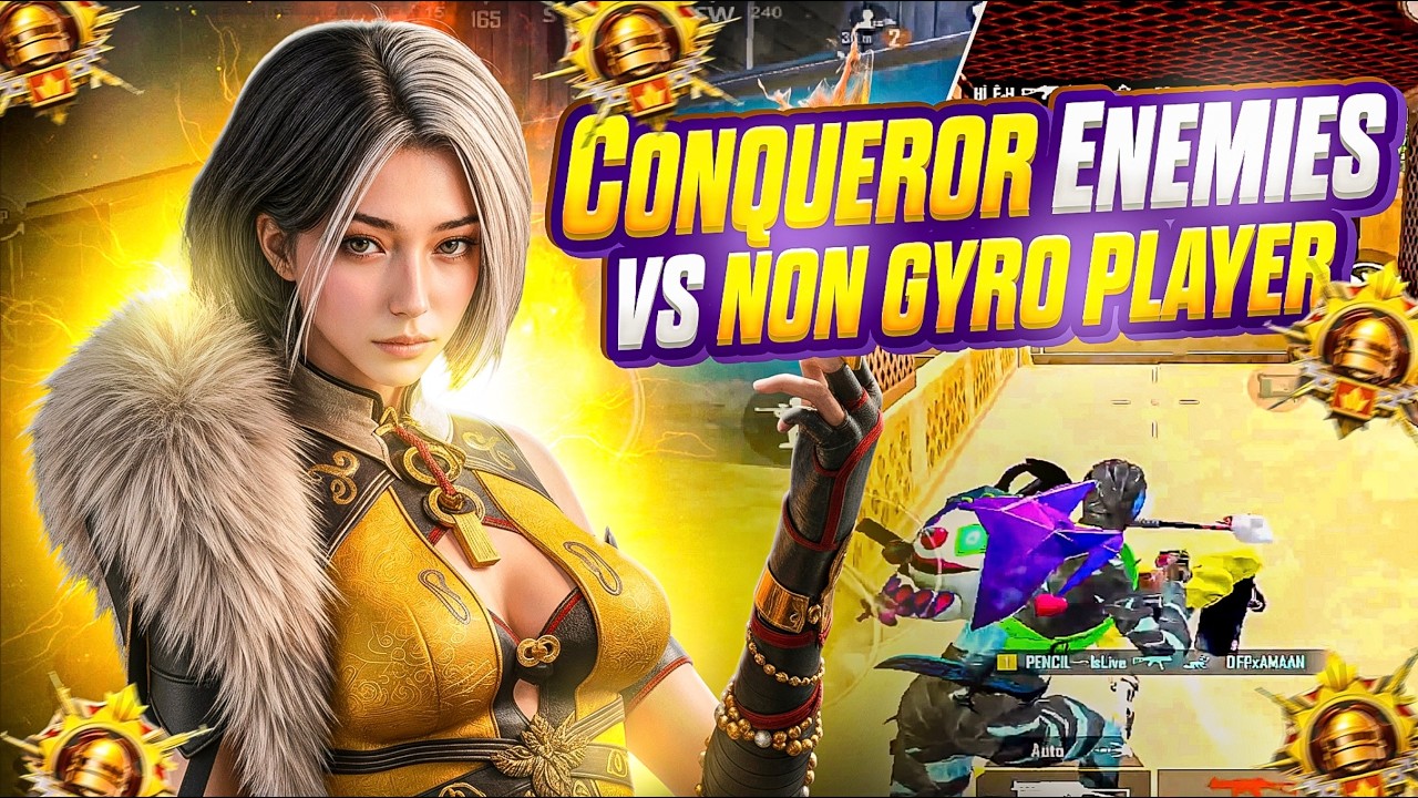 Best Non Gyro Player ☠️🔥 Intense & Fastest 1v4 Clutches & Gameplay | BGMI