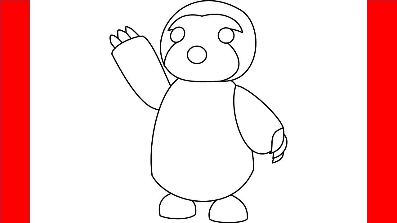 How To Draw A Sloth From Roblox Adopt Me - Step By Step Drawing