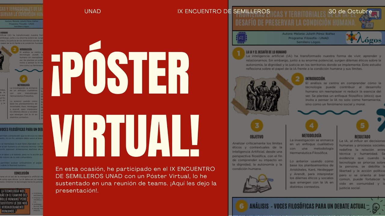 IX Encuentro de Semilleros 2025 - UNAD | Participación Póster Virtual.