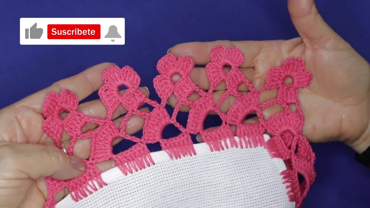 🥀 💐 PUNTILLA PARA SERVILLETA FLORES 🌹 PUNTILLA 168