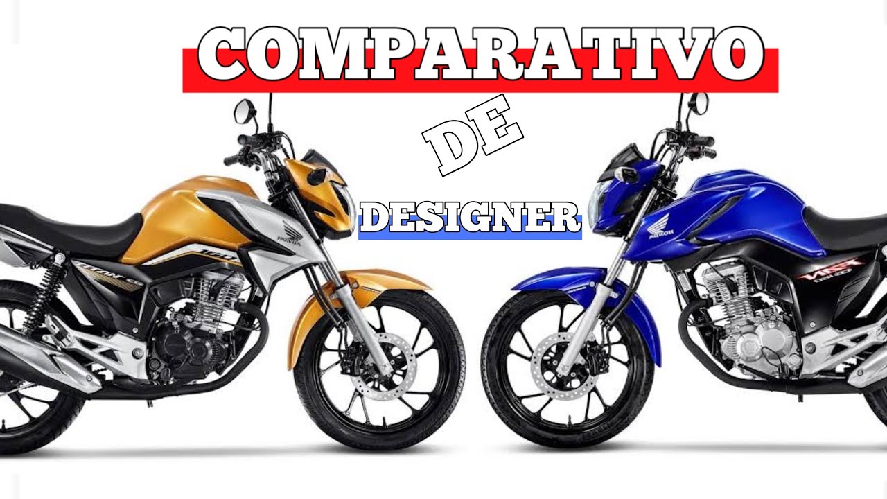 fan 160 2022 vs titan 160 2022 comparativo de designer