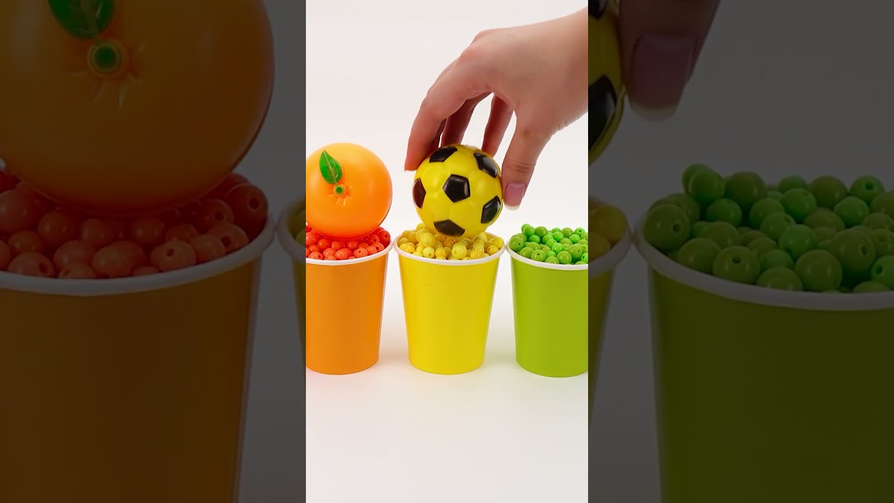 Satisfying Video l How to Make Playdoh Lollipop Candy into Rainbow Brush & Fruit #shorts