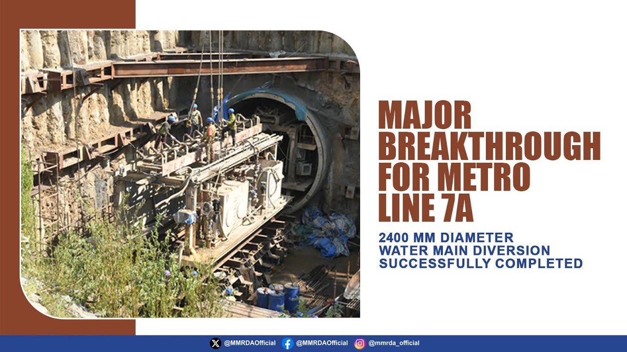 Major breakthrough for Metro Line 7A, 2400 mm water mains diverted successfully