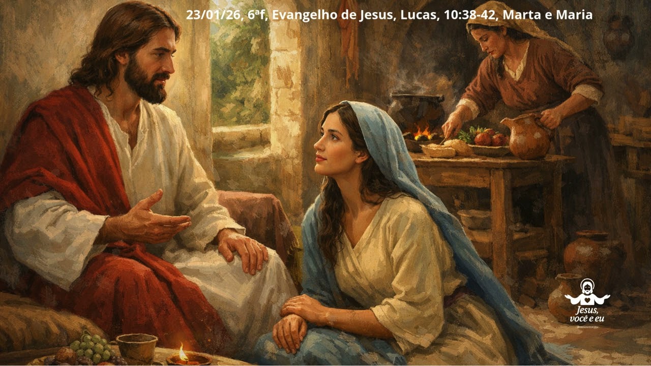 23/01/26, 6ªf, Marta e Maria, Lucas, 10:38-42 #jesus #vidaeterna #evangelho #cristonossavida 