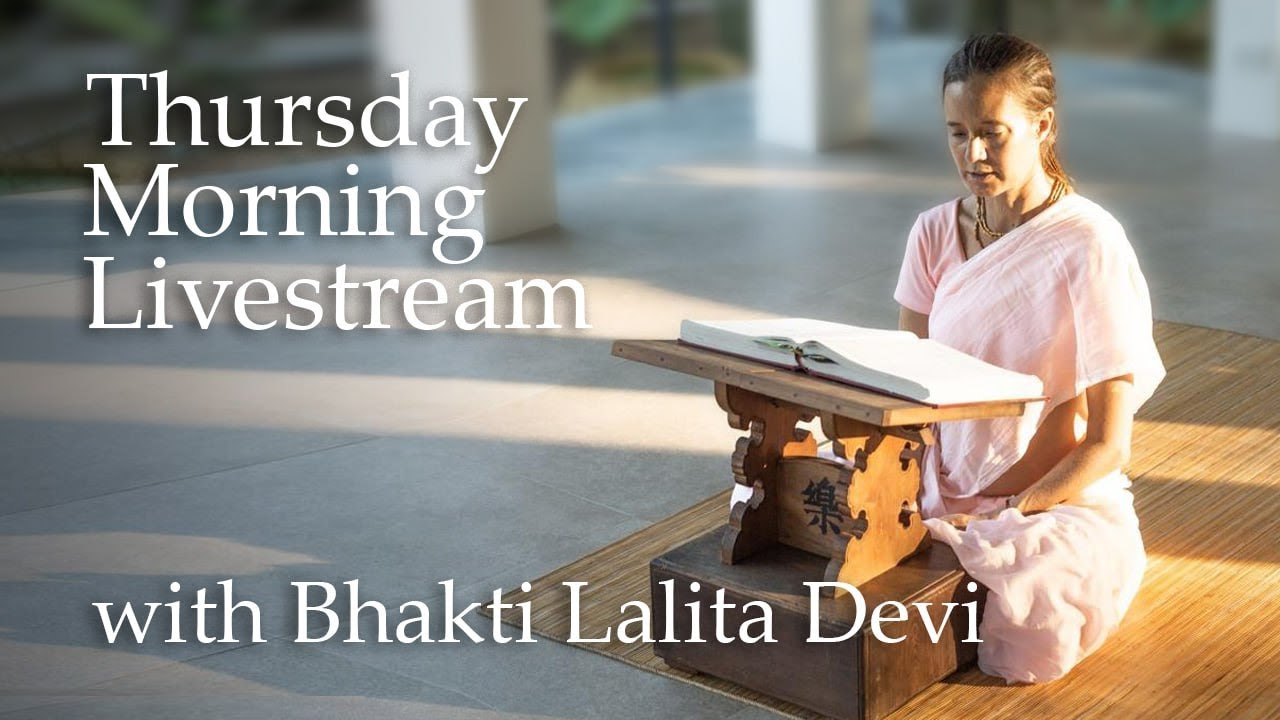 Thursday morning program with Bhakti Lalita Devi: Kirtan & Hari-katha