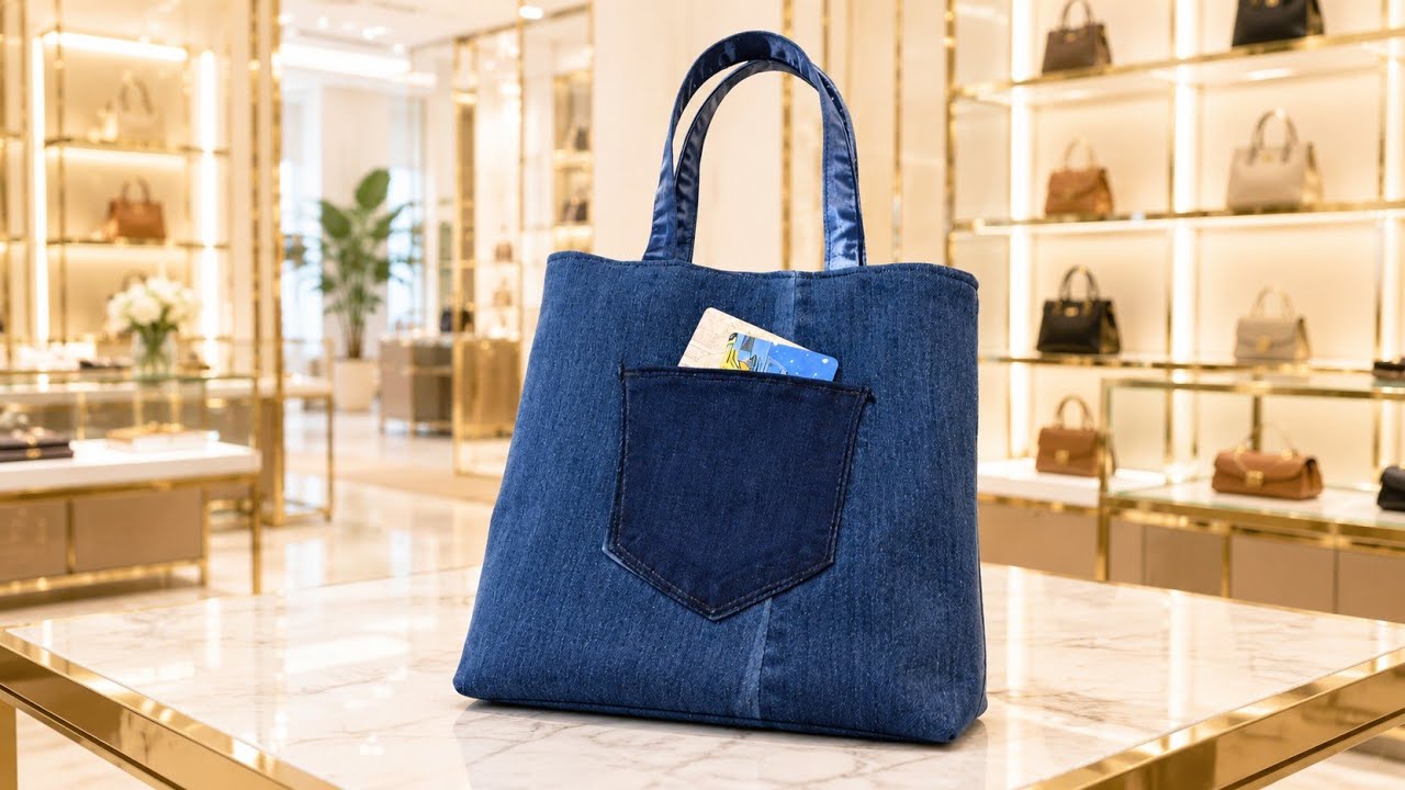 [DIY] How to make a tote bag from old jeans in an easy and simple way