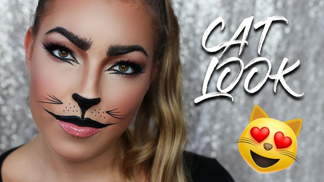 CUTE CAT HALLOWEEN MAKEUP TUTORIAL