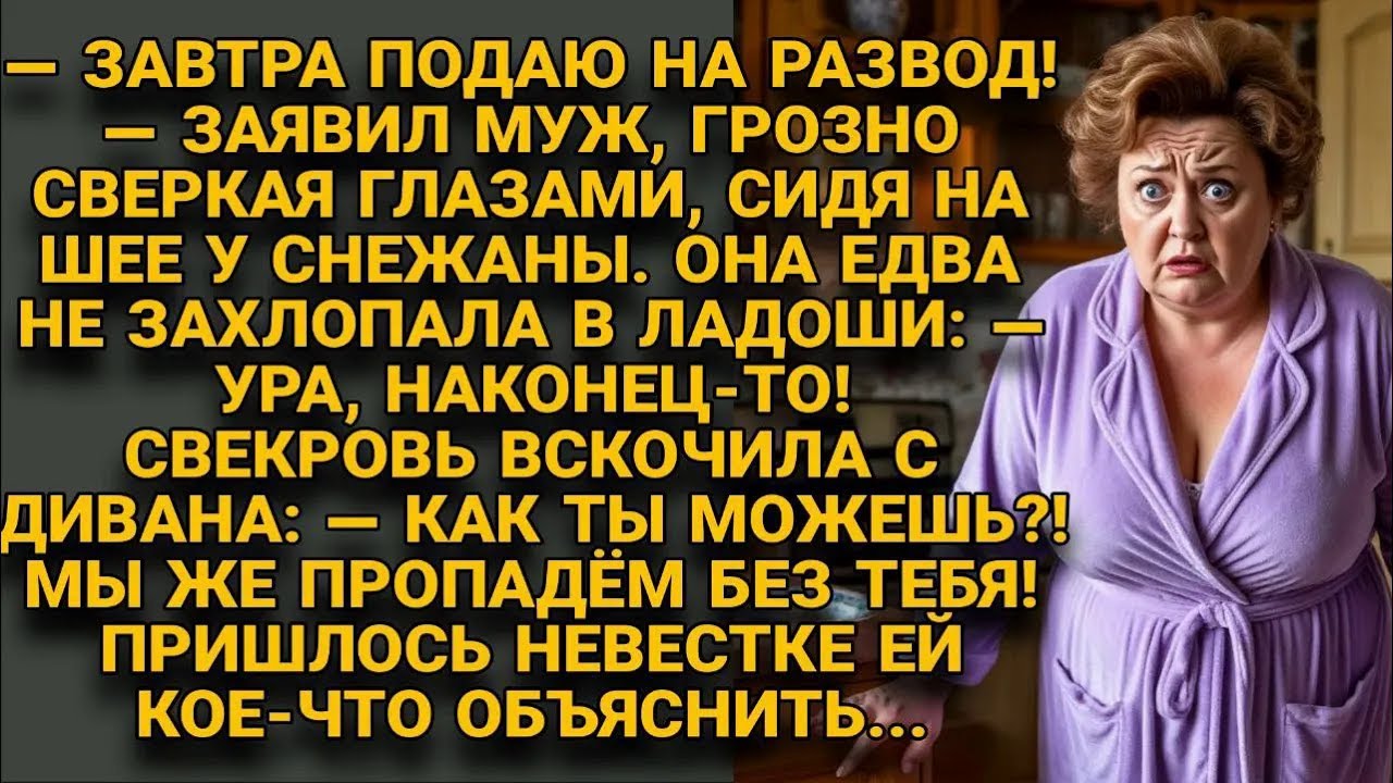 Развод？ Отлично! — сказала я  А свекровь вдруг поняла, кто их всех кормил…