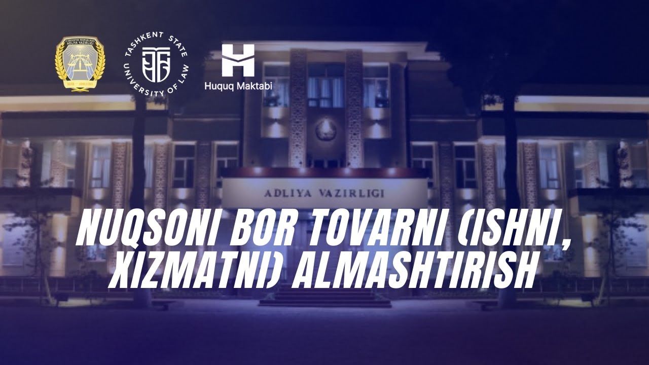 Nuqsoni bor tovarni ishni, xizmatni almashtirish