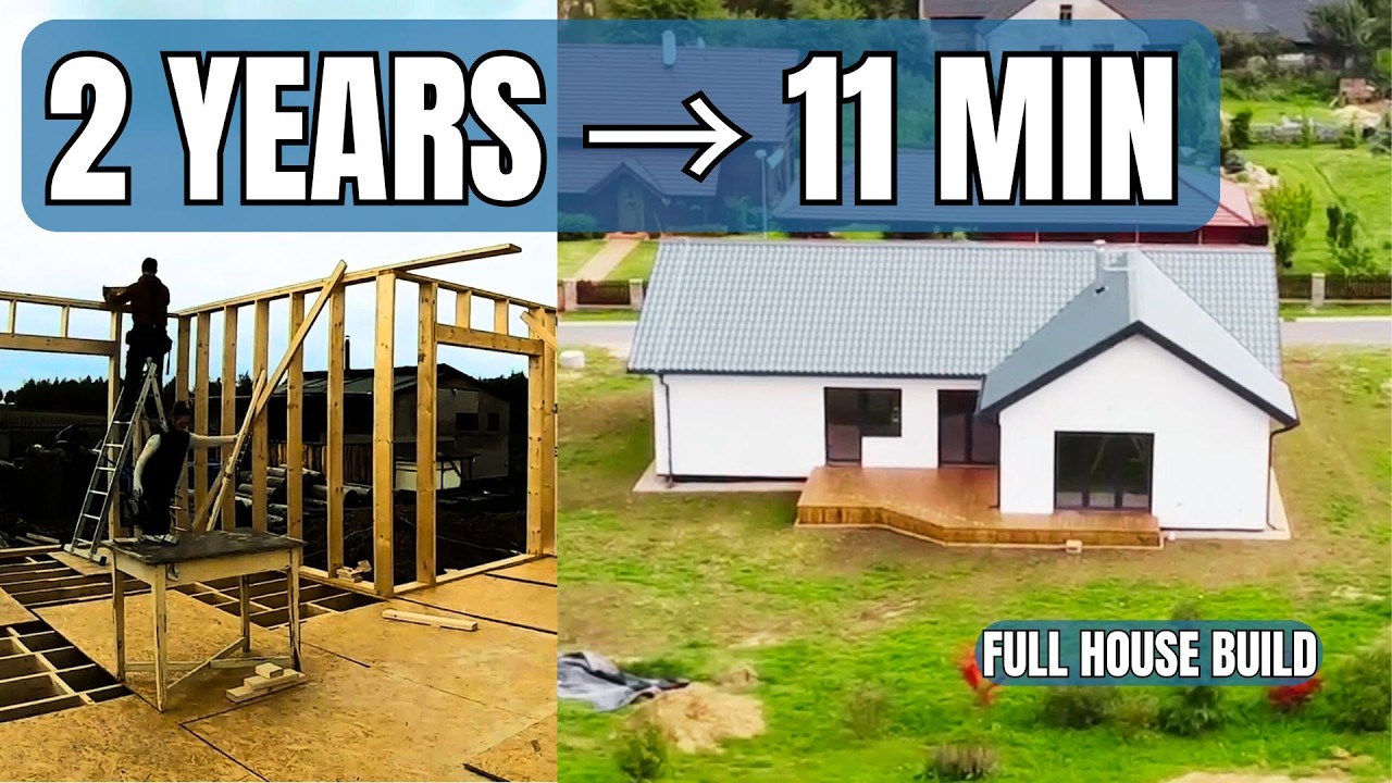 2 Years of Building a House in 11 Minutes | Full Time-Lapse