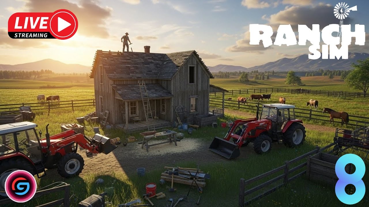 🔴 LIVE Ranch Simulator – From Empty Land to a Successful Ranch after long time