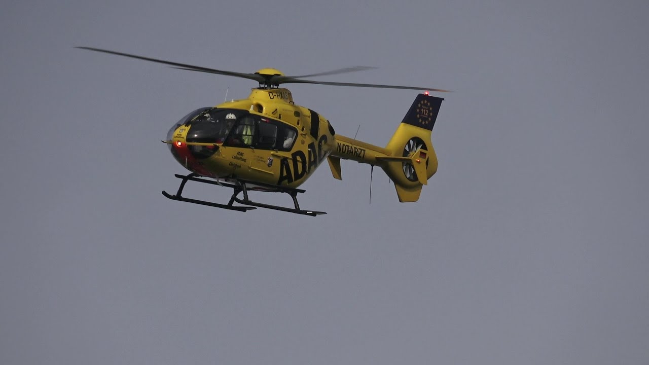 RTH Christoph 23 D-HXAB Luftrettung ADAC/BW BWZK Koblenz landet in Montabaur am 25.01.24