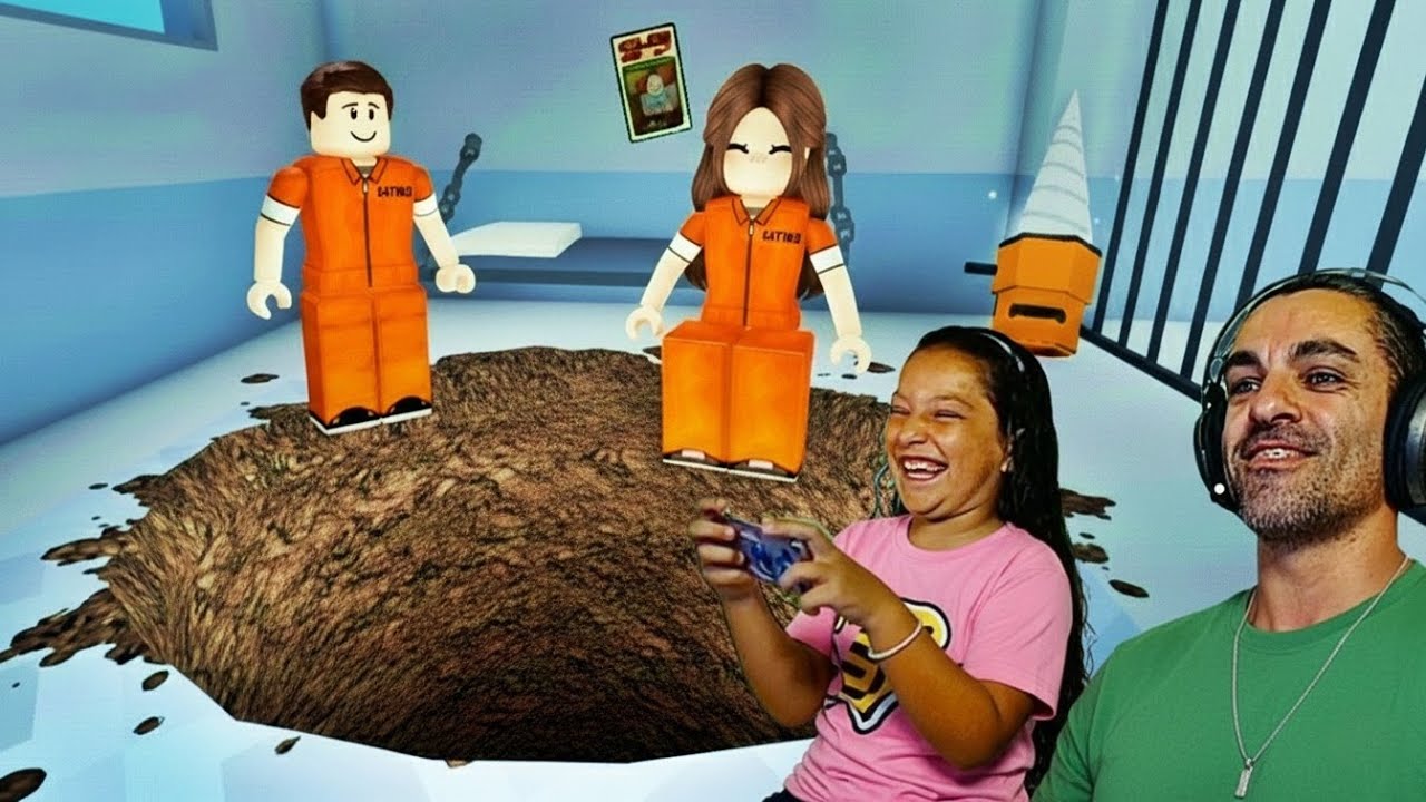 CAVAMOS O MAIOR BURACO DENTRO DA CADEIA - Cave para Escapar do Roblox