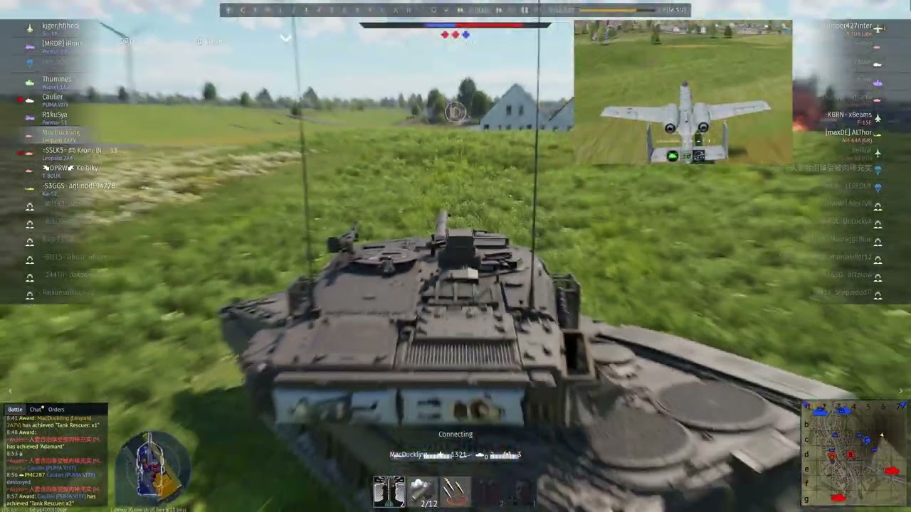 War Thunder || Leopard 2a7V DM53 vs A-10A Flickshot ( For Thunder Show )