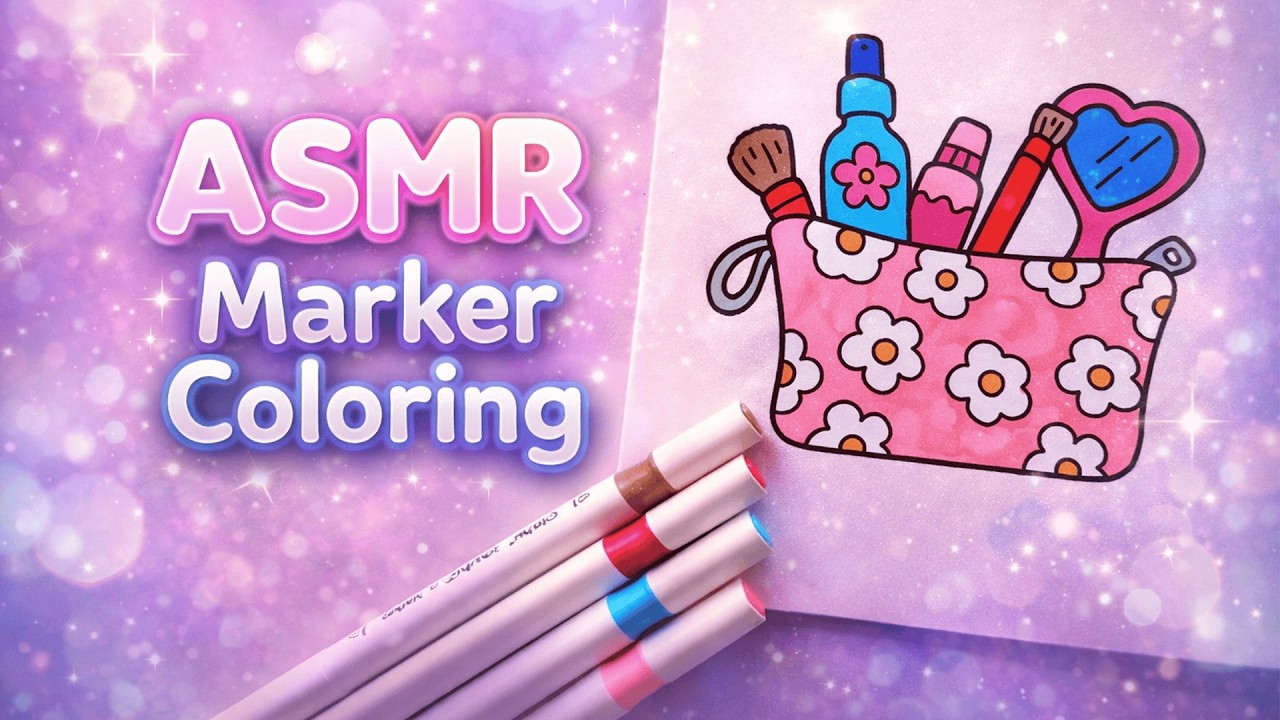 Relaxing Marker ASMR: Soft Coloring Sounds