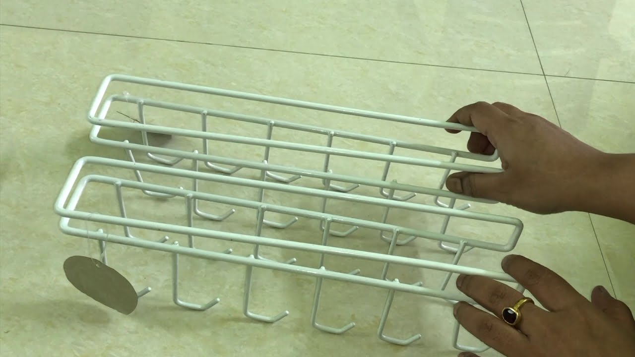 Multifunctional Metal Ceiling Hook, Sink Rack Cupboard Hanging Hook Shelf (Set of 2 pcs-24 Hooks)