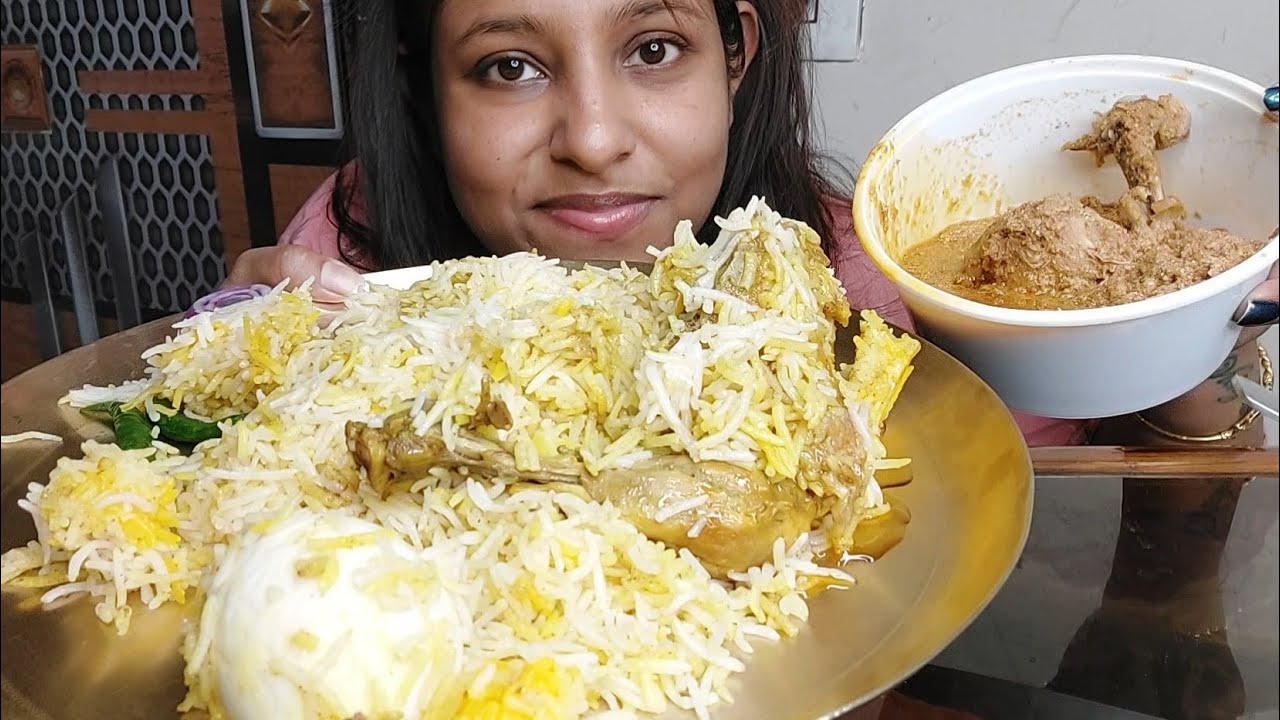 Eating Show - Chicken Biriyani & Chicken Chaap | Arsalan | Poulamieatingshow | Mukbang | Food