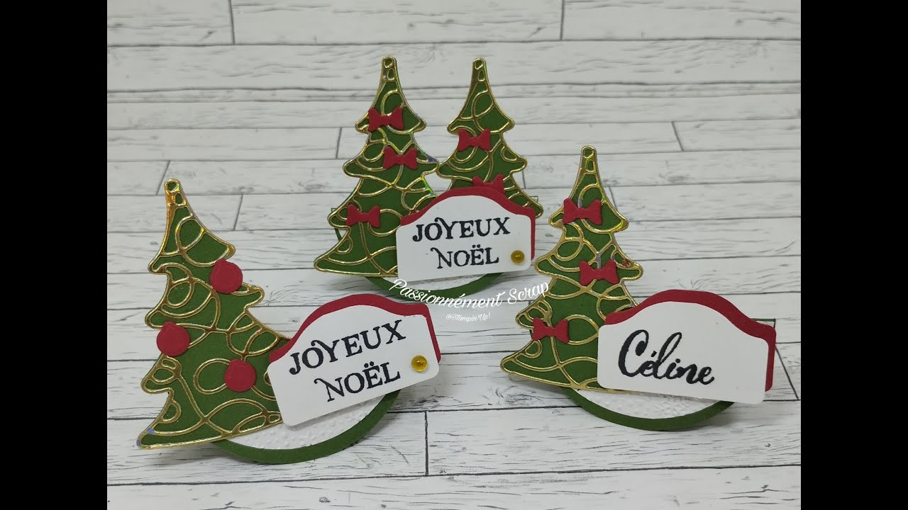 Tuto marque place ou déco de table sapin
