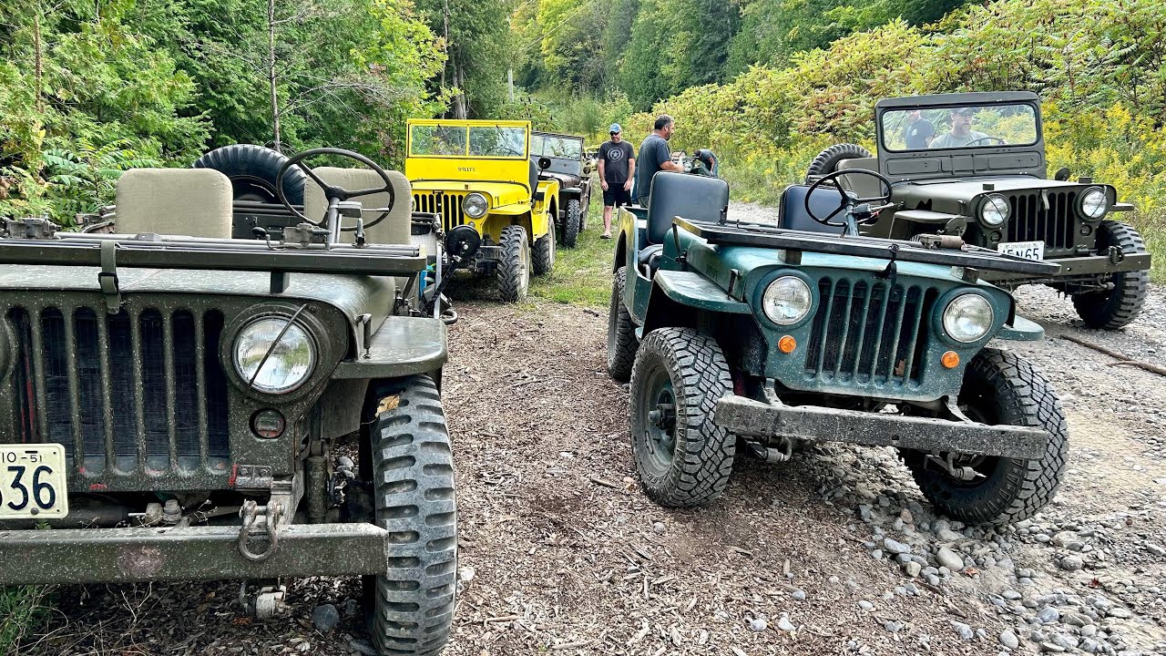 Willys Jeep Flat Fenders Off Road Trail Ride (Southern Ontario Flatfender Association)