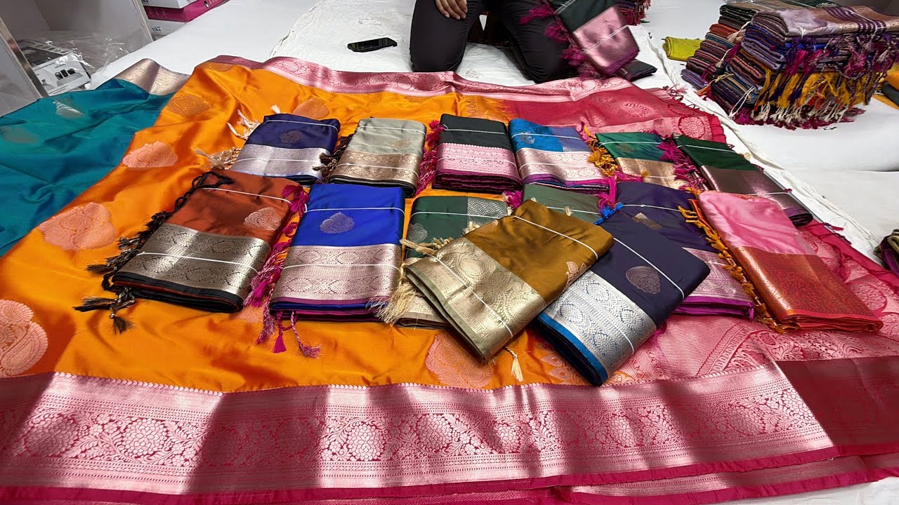 🔥50% Off🔥  Chickpet Bangalore wholesale silk sarees||single saree Courier available