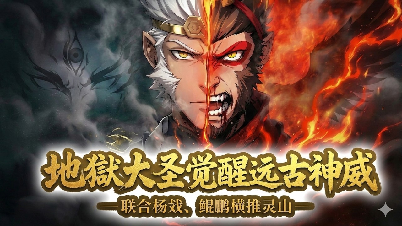 【⚡最新動漫】「這金箍棒，爾等接得住嗎？」地獄大聖覺醒遠古神威，聯合楊戩、鯤鵬橫推靈山。當如來被一棍擊碎金身，諸天神魔集體嚇到失語！#孫悟空 #暗黑西遊 #multisub