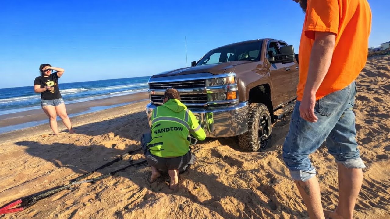 We Saved These HEAVY Trucks From The Deep Soft Sand!