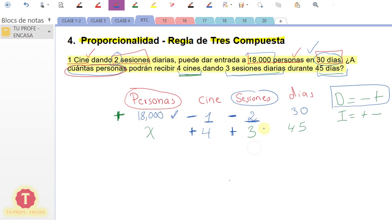 Regla de Tres compuesta , Ejercicio Resuelto 4