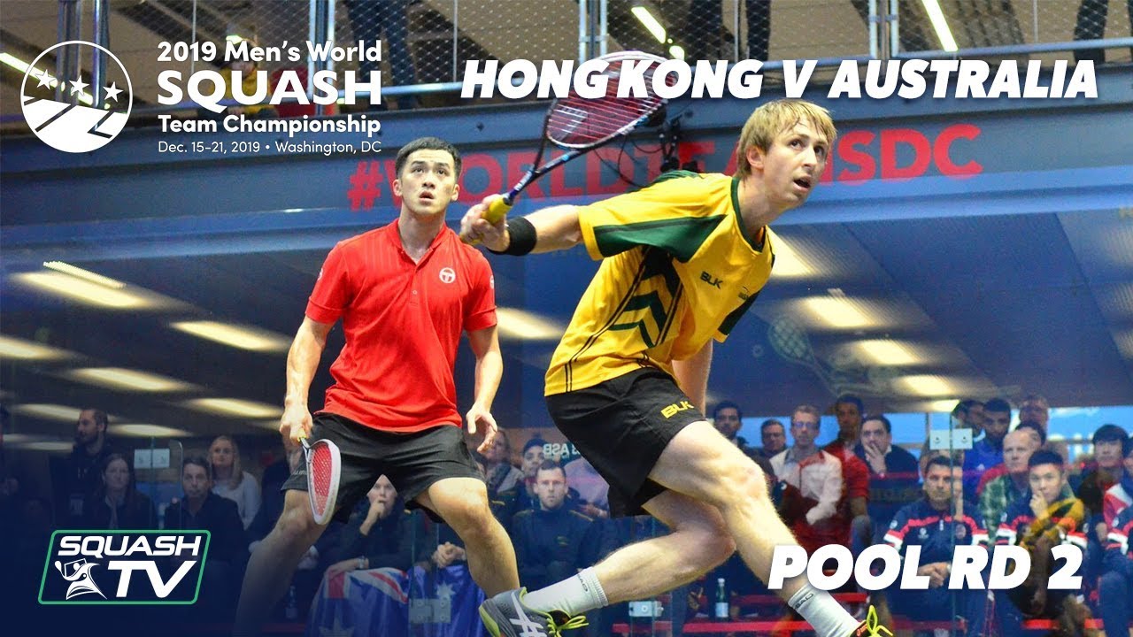 Squash: Hong Kong v Australia - Men's World Team Champs 2019 - Pool Rd 2 Highlights