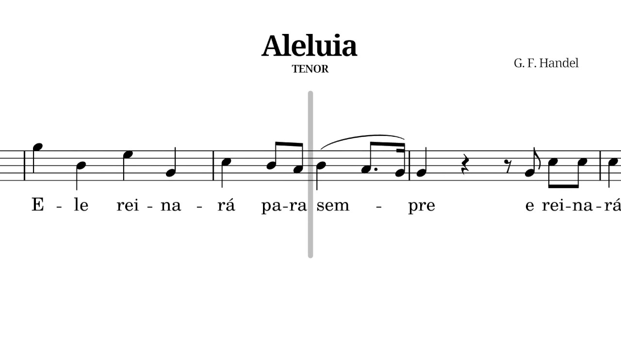 Aleluia de Handel - Tenor - (Dó Maior)