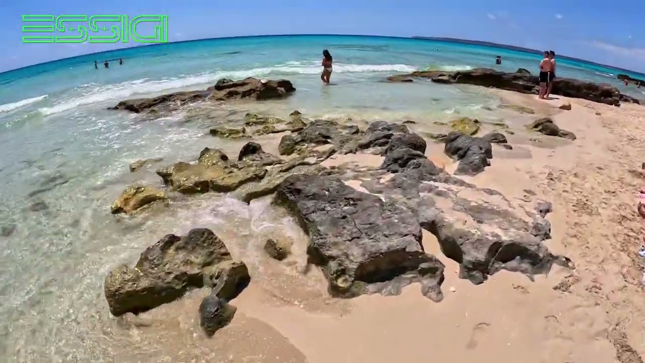 Beach Walk from Calo des Mort to Playa Arenals, Formentera Island - Spain 2024